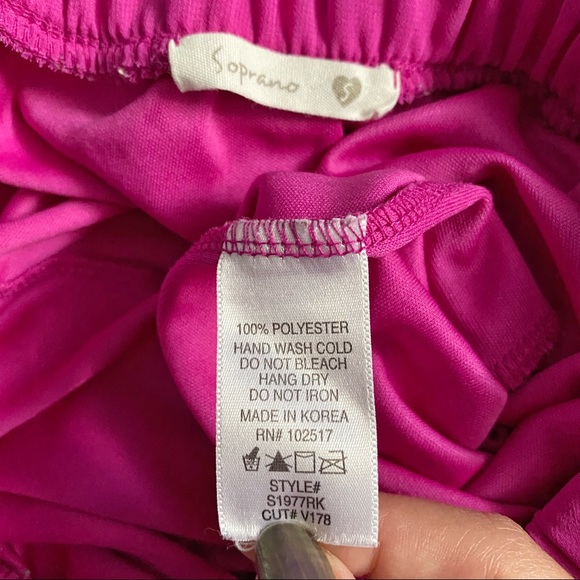 Soprano pink chiffon midi skirt w/ side slits - Picture 6 of 6